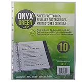 Onyx and Green 10-Pack Sheet Protectors 8.5 x 11 Inches Oxo-Biodegradable (6202) [並行輸入品]