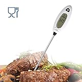 MYCARBON クッキング温度計　改良版料理温度計 調理用温度計 オーブン温度計 5秒速読 欧州LFGB食品クラス認証 料理用 バーベキュー ミルク 揚げ物 オーブン お茶 お肉 ハンバーグ お風呂