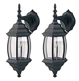 Canarm IOL73TBK Outdoor Lantern Twin Pack, Black [並行輸入品]