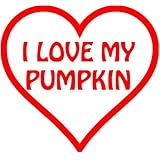 I Heart My Pumpkin、カラー、複数のサイズのハート、ビニール車デカール、複数の色 20-by-20 inches レッド PUMPKIN 'R20'