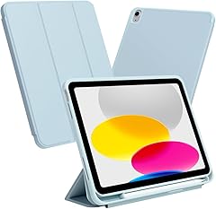MS factory iPad A16 ケース 11世代 10世代 ペン収納 耐衝撃 カバー ipadケース 第10世代 (2022) 第11世代 11インチ (2025) 用 アイパッド オートスリープ スタンド アリス ブルー 水色 IPD-10