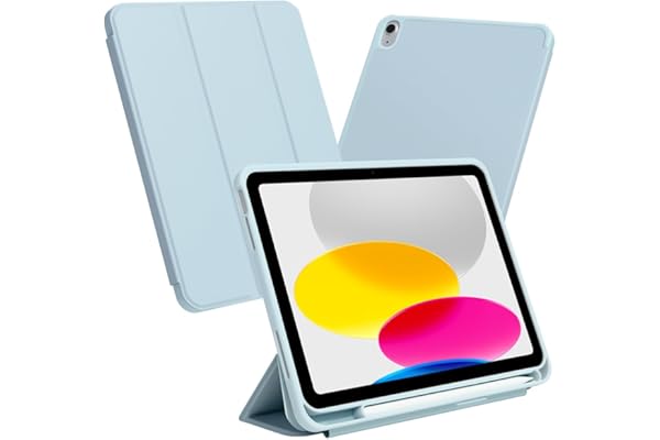 MS factory iPad A16 ケース 11世代 10世代 ペン収納 耐衝撃 カバー ipadケース 第10世代 (2022) 第11世代 11インチ (2025) 用 アイパッド オートスリープ スタンド アリス ブルー 水色 IPD-10-S-HDR-LSK