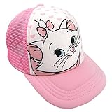 LeafIn ベビー 帽子 キッズ ハット キャップ 野球帽 メッシュ 通気 日よけ 紫外線対策 UVcut帽子 猫 ハート 女の子 子供用ボールキャップ (M, ピンク)