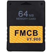 JUTOSU Free McBoot FMCB PS2 メモリーカード 64MB Sony Playstation 2用v1.966 64MB 収納カード ゲーム起動メモリカードポータブル PS2 Playstation 2 専用メモリーカード