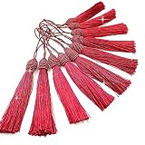 タッセル レッド（赤） 10本セット 手芸 装飾 ハンドメイド アクセサリー ストラップ フリンジ きらきらぷんぷん丸 TSL-001