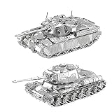 [Mout]2個 3Dメタルパズル MK50タンク JS-2イワンタンク DIY立体レーザーカットモデルおもちゃアダルト