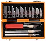 17ピース趣味クラフトユーティリティナイフセットでABSプラスチックストレージケース