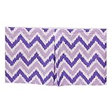 Bacati Mix and Match Zigzag Ikat Crib Skirt, Purple by Bacati