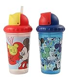 Disney Mickey Mouse 2 Piece Pop Up Straw Infants Sippy Cup [並行輸入品]