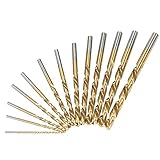 高速鋼HSSストレートシャンクツイストドリルビット　収納ケース付く　六角軸 ドリルビット 13本 1.5mm～6.5mm HSS鋼 ステンレス用ハイス鋼　ゴールド