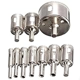 YideaHome 10本セット ホールソー ガラス タイル　切削 工具 陶器 穴あけ ダイヤモンド コアビット ドリルビット