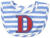 Mud Pie Baby-Boys Newborn D Initial Boy Bib, Blue, One Size by Mud Pie