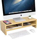 YOOVEE モニター台 幅50cm 二段式 ディスプレイ モニタースタンド パソコン 机上台 キーボード収納 PCラック プリンタ台 DOUBLE