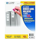 C-Line Self-Adhesive Binder Label Holders for 2 Ring Binders 2-5/16; x 3-1/16 12 per Pack (70023) [並