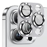 Kakuki For iPhone 13 Pro/iPhone 13 Pro Max カメラフィルム アイフォン13 プロ/アイフォン13 プロ マックス カメラ保護フィルム 耐衝撃 露出オーバー防止 アルミ合金 カメラカバー(シルバー)