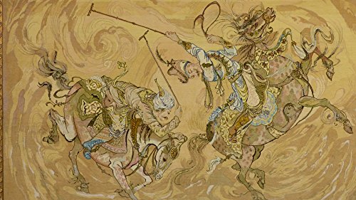 超高級ペルシャ絨毯／絵画タペストリー 「ポロ POLO」