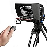 YC Onion テレプロンプター タブレット/スマートフォンカメラ用 ポータブルテレプロンプターキット リモコンとレンズアダプターリング付