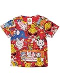 (マイファーストヒステリック) MY FIRST HYSTERIC オーガニックコットン HYSTERIC CIRCUS TRAIN総柄 半袖Tシャツ 80cm レッド