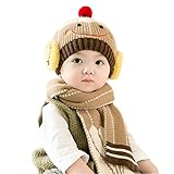 Domybest 【冬を懐に抱えて】秋冬ベビーキャップ ニット帽子 かわいい笑顔のパターン 出産祝い 百日記念 写真小道具 防寒対策 柔らかく 快適 0-3歳に適して 4色