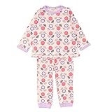 （アンパサンド）AMPERSAND Girl's北欧植物総柄パジャマ女の子/寝間着/長袖 90 ベビーピンク