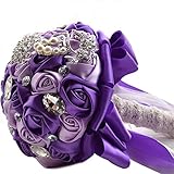 高級手作り　ウェディング ブーケ　花嫁ブーケ　バラの 造花のブーケ 結婚式造花