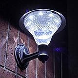 【 2WAY 仕様 】 ソーラー LED ライト 360度 光 センサー 搭載 簡単 設置 ワイヤレス 地面 玄関 壁 門 天井 ECO 夜間 自動 点灯 【 ホワイト 】 MI-VARILED-WH