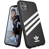 アディダス iPhone11ケース サンバ 3-ストライプス & ロゴ FW19デザイン ブラック [adidas iPhone 11 カバー SAMBA black/white]