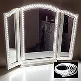 化粧台ミラー文字列ライトストリップ、AOLVOバニティミラーライトキットディマー、13ft / 4 m 240 LEDホワイトメイクアップドレッシングテーブルSet with電源供給とディマー ブラッ