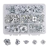 INCREWAY 120pcs 亜鉛メッキ 爪付ナット Tナット Assortmentキット：M4 M5 M6 M8 M10
