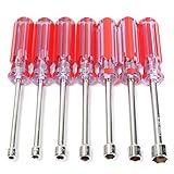 べホー 7本スチールシャフト六角ナットソケットスピナードライバースクリュードライバーセット5 6 7 8 9 10 13mm