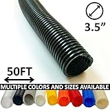 コルゲートチューブ ー カラータイプ 3.5" - 50ft WL-BK-350-50