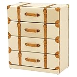 チェスト 4段 タンス 収納家具 アイボリー