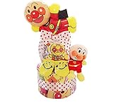 おむつケーキ オムツケーキ アンパンマン 出産祝い 新生児 ダイバーケーキ おむつ 紙おむつ タオル パンパース ギフト 贈り物　 (女の子)