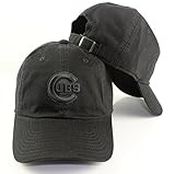 シカゴ・カブスAmerican Needle Mlb Tonal Ballpark Cotton Twill Adjustable Dad Hat ブラック