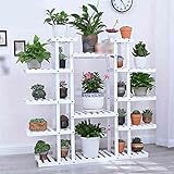 木製マルチフロアフラワーラックリビングルーム木製ソリッドウッドフラワーラックバルコニーとその他のミートポット ( 色 : #4 )