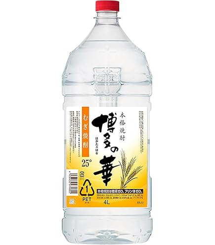 Amazon.co.jp: 麦焼酎 博多の華 25度 パック 1.8L 1800ml 12本 2ケース