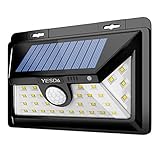YESDA ソーラーライト 34LED 三つモード センサーライト 防犯防災ライト ガーデンライト 高輝度 省エネ 防雨 270度広角照明 壁掛け式 自動点灯 電源不要 屋外照明 軒先 駐車場 庭先 