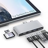 Surface Pro 6/5/4 ドッキングステーション USBハブ USB 3.0 4K HDMIハブアダプター SD & TF/Micro SDメモリーカードリーダー 4K@30Hz HDMIポートコンバーターアクセサリー Microsoft Surface Pro 6/5/4用