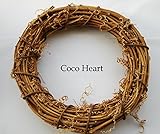 ~Coco Heart~　藤　リースベース　２０ｃｍ（リース・ドライフラワー）