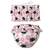 BABY SWIMベビースイム水着★プラチナ黒猫SET★チューブトップセットフリルパンツ (80cm)