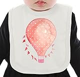 Hot air balloon ネクタイを有する有機ビブ Medium