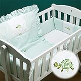 Baby Doll Bedding Gingham Mini Crib/ Port-a-Crib Bedding Set, Turtle by BabyDoll Bedding