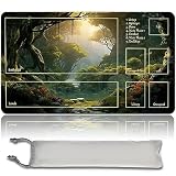 MTG Playmat+Mtg ゲームパッド、mtg Mouse Padゲームパッド60*35 CM、カードゲームプレイマット TCGとカードゲームパッド、マウスパッドデスクトップパッド トレーディングカード カードゲームプレイマット (MTG (15),With Zone)