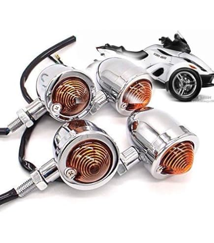 ハーレー バレットウィンカー4個セット Amazon | ブレットウインカー シルバー バイク用 4個セット 砲弾型