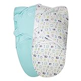 SwaddleMe Original Organic Swaddle 2-PK, Elephant Pebble (LG) by SwaddleMe [並行輸入品]
