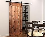 DIYHD 2M納屋のトラックレールスチール黒い吊り引き戸金物