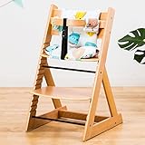 【人気ベビーチェア 笑顔のマジカルチェアー＋専用クッション (お得2点セット)】 木製椅子 安心強度の三角形ベース 高さ調節可能 ふかふかクッションセット (チェア：ナチュラル色 クッション：アニマル