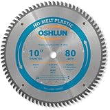 Oshlun SBP-100080 10-Inch 80 Tooth MTCG Saw Blade with 5/8-Inch Arbor for Plastics [並行輸入品]