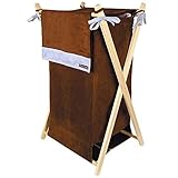 Trend Lab Trim Ultra Suede Hamper, Brown/Blue by Trend Lab [並行輸入品]