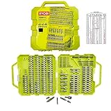 RYOBI Drill Bit Set 130 Pcs With Case ? Drill Bit Kit Can Be Used With Any Cordless or Power Drill I